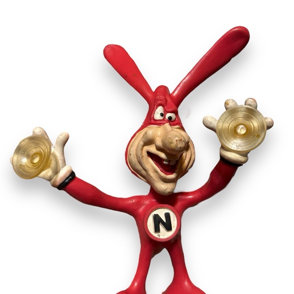 Dominos Pizza Noid Figure Car Window Cling Suction Toy Claymation Vintage 1988 - Picture 2 of 7